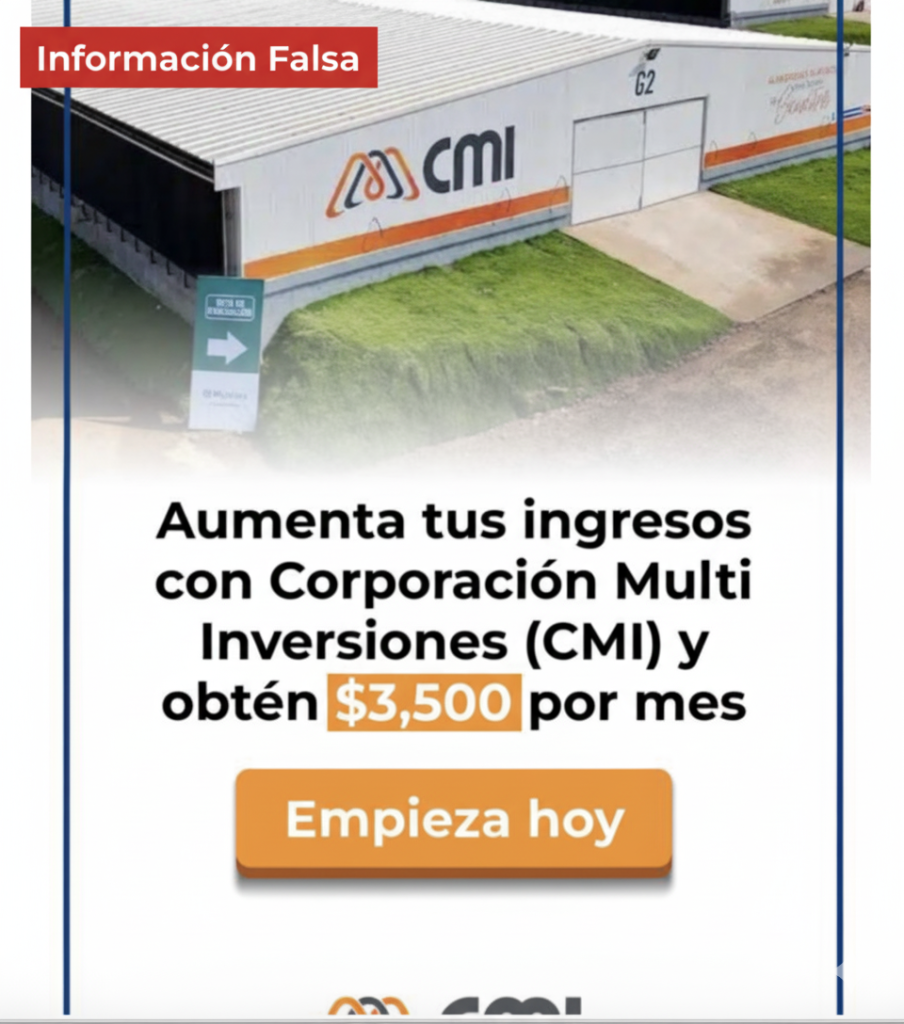 Anuncio falso CMI
